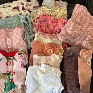 6 -9M 14 lot bundle baby girl clothes